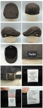Fake leather washed metal eyelets peaked cap