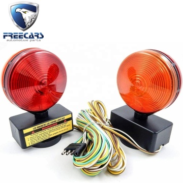 12V Magnetic Towing Trailer Light Kit - Amber/Red