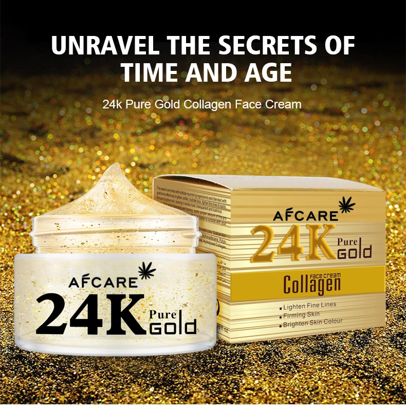 OEM Face Bright Day Night Cream 24K Gold Collagen Face Cream for Firming Skin Lightening
