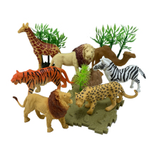 7-Piece Plastic Animals Toy Set: Wild Animals Decoration with HR4040