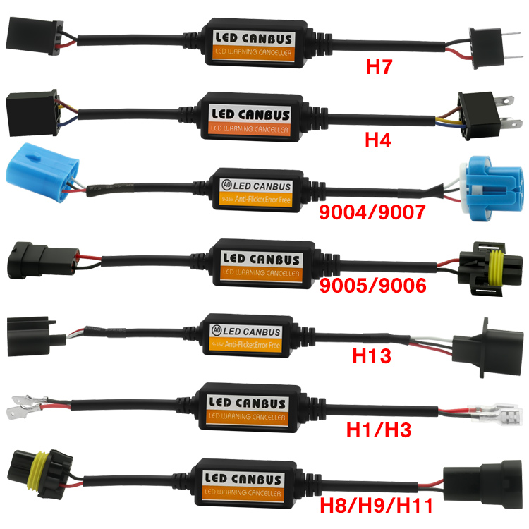 LED headlight bulbs led Canbus Decoder h1 h3 h4 h7 h11 hb3 hb4 9005 9006 9012 h13 Error Code Eliminator Warning Canceller