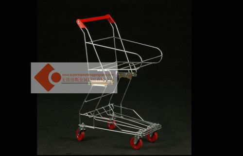 European / American Large Double Basket Shopping Cart 50kg - 80kg