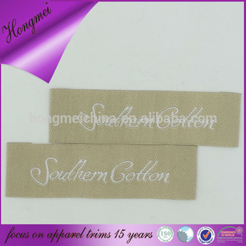 Fabric material customized washable main labels clothes tag