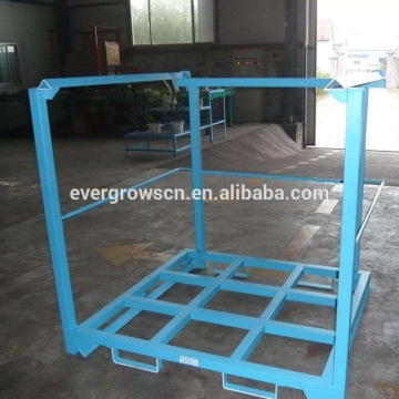 Steel logistic equipment stacking pallet nestainer rack