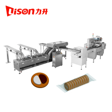 Automatic Cream Biscuit Sandwiching and On-Edge Packaging Machine