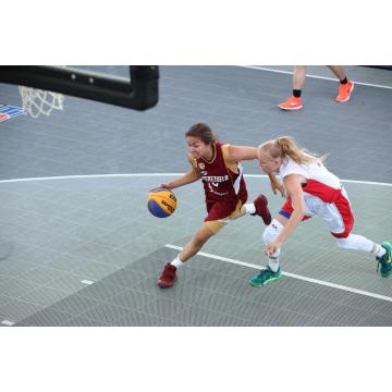 FIBA 3X3 Enlio SES เชื่อมต่อกันกระเบื้องสนามกีฬากลางแจ้ง 04