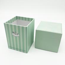 Caja de regalo de cartón de vela perfumada de perfume de menta verde