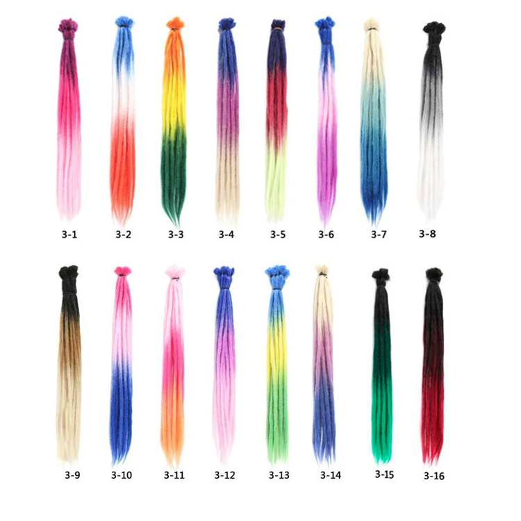 Hand Made Dreadlock Hair Extensions Crochet Braiding Hair Synthetic Dreadlocks Faux Locs Dreads