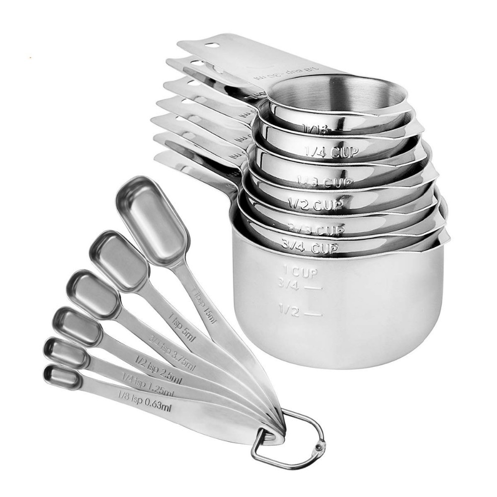 stainless steel tablespoon measuring cups and spoons set