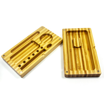 WT07W201 Backflip Magnetic Foldable Bamboo Rolling Tray