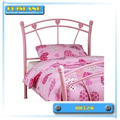 Top Grade single Metal Bed Frame With Wooden bed Slats