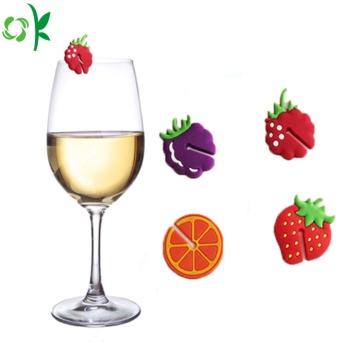 New Products Fruits Silicone Glass Markers for Cup