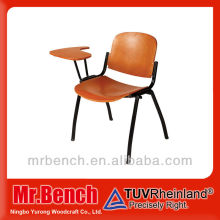 wooden school desk with bench