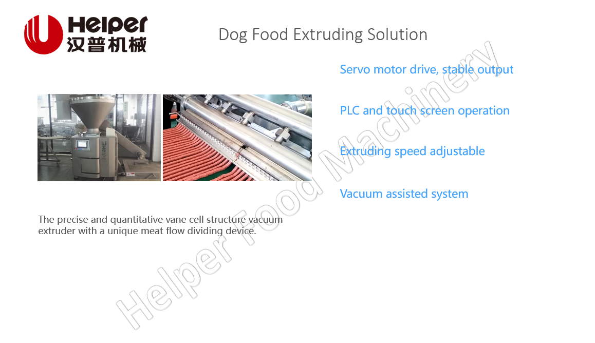 Dog food extruding solution