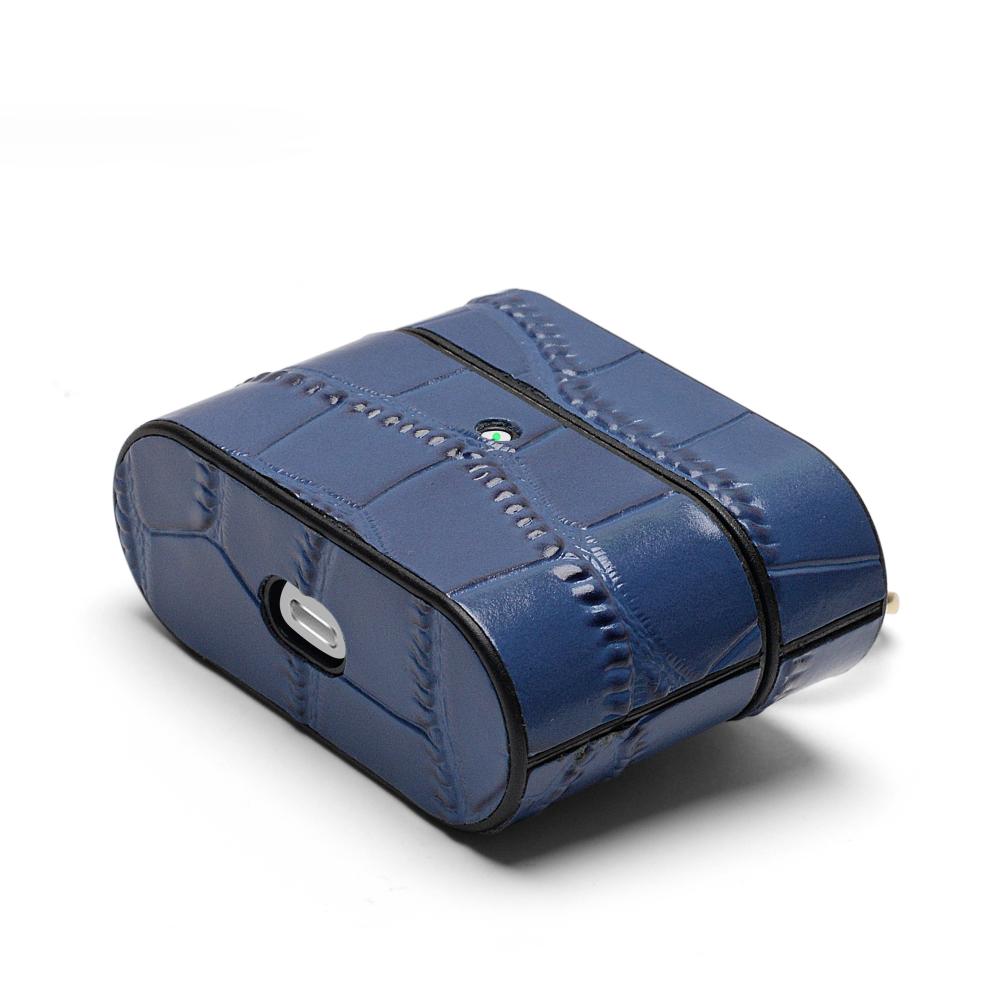 Capa de Designer Air Pro Fadess Pro Designer de Couro Blue Crocodilo