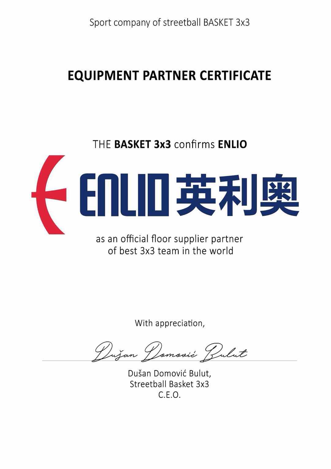 FIBA 3X3 certificate