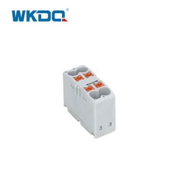 Din Rail Push in Distribution Block 4 way 2.5mm²