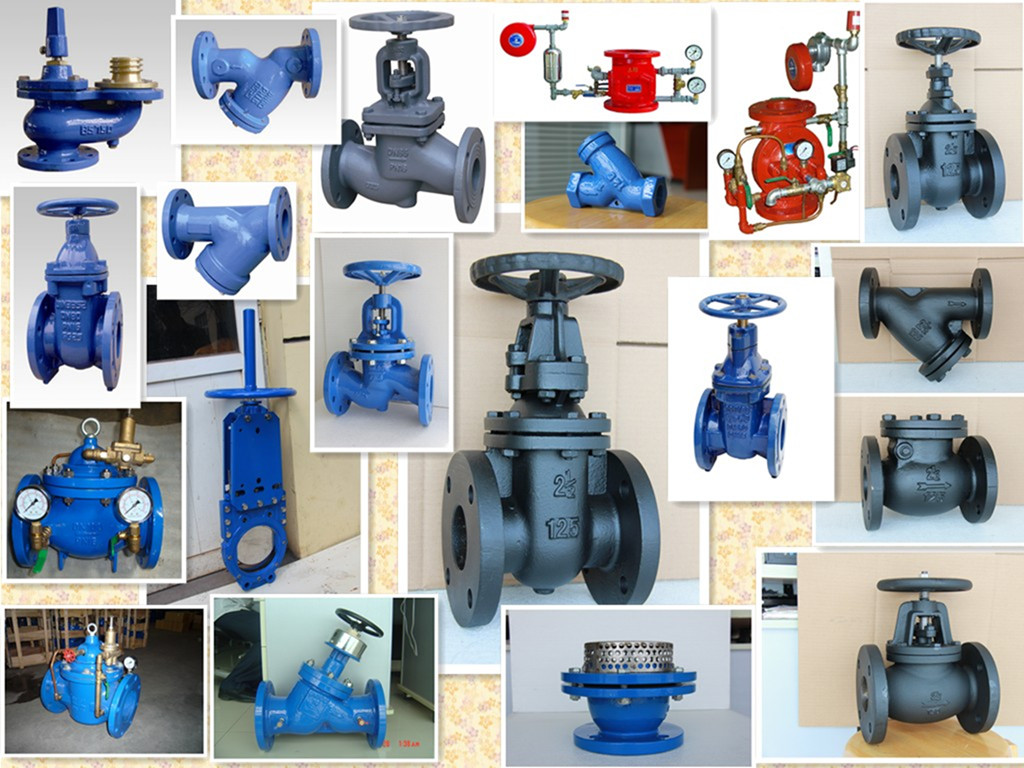 DIN3202 F1 Cast iron double flange globe valve