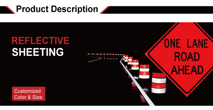 High intensity reflective sheeting for traffic signs