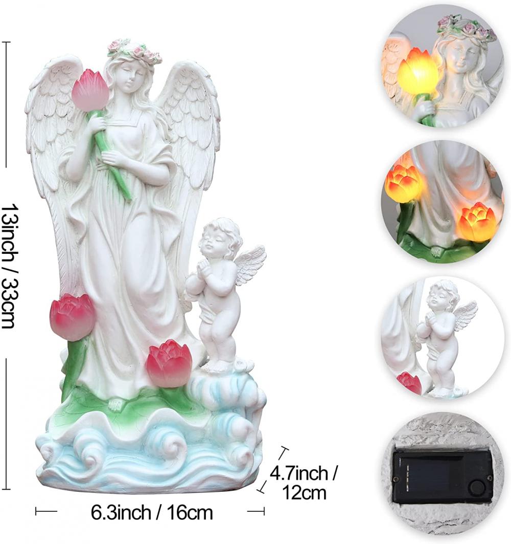 Vườn mặt trời Figurine Lotus Lotus Trang trí ngoài trời