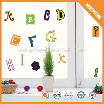 Hot sale and colorful alphabet wall sticker printed