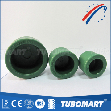 Tubomart ppr pipe fitting green color ppr union plastic end cap with customized