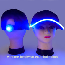 Custom six panel unique baseball caps with led lights
