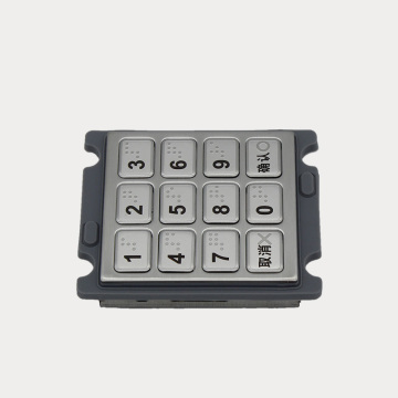 keyboard logam terenkripsi kecil untuk kios desktop