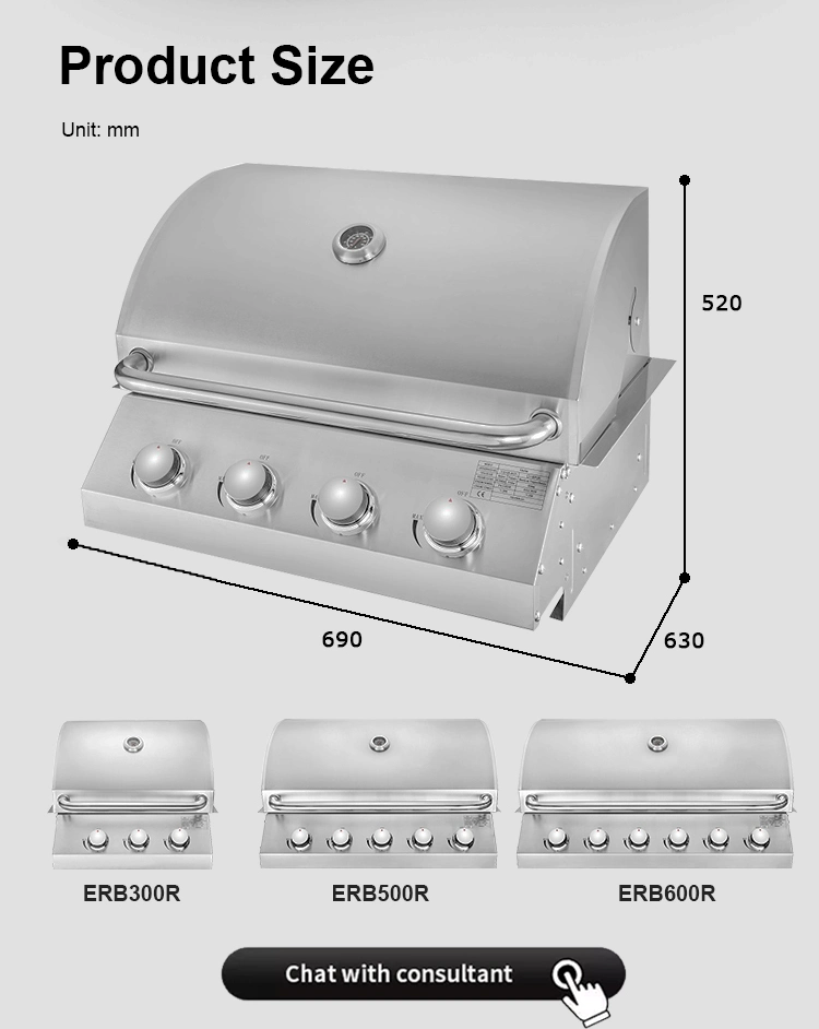 Outdoor Kitchen Small Yard Stainless Steel Built In Indoor Bbq Grill ...
