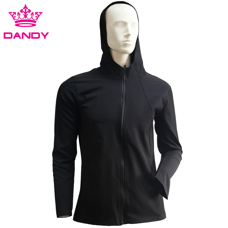 Jaket zip up blank murah dengan kap mesin