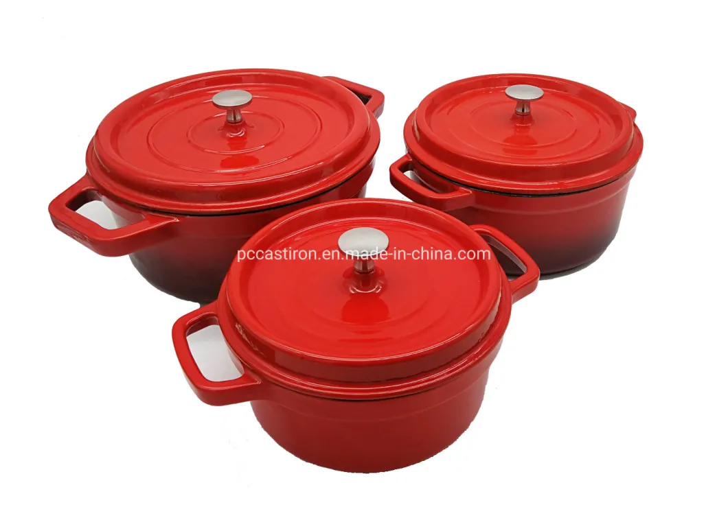 4qt Enamel Cast Iron Cooker Cookware Set Casserole