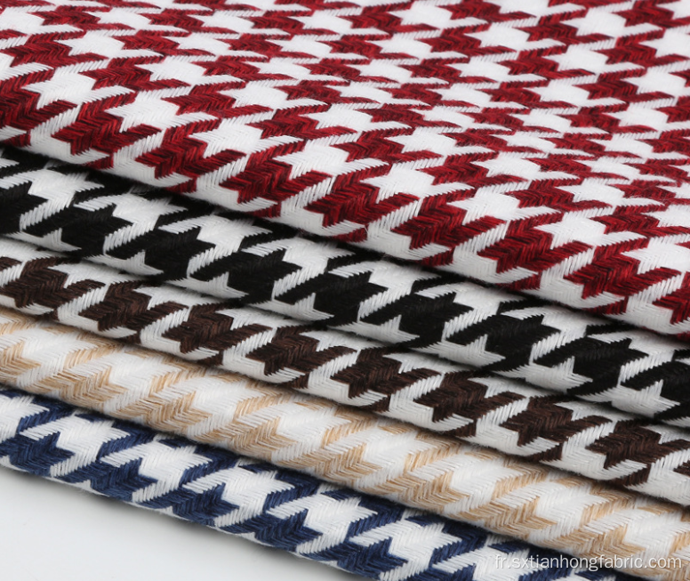 Tissu pied-de-poule 100% polyester