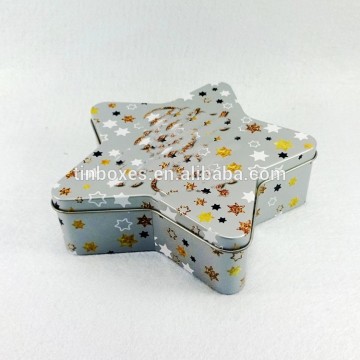Star Shape 2 pieces Tin Box With Shrunken Neck