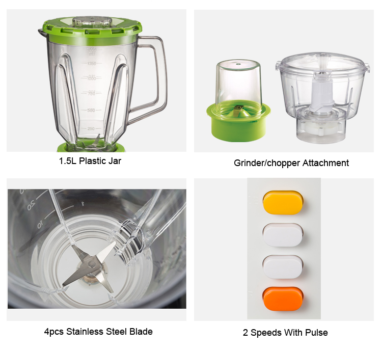 1.5L Food Processor Blender And Chopper