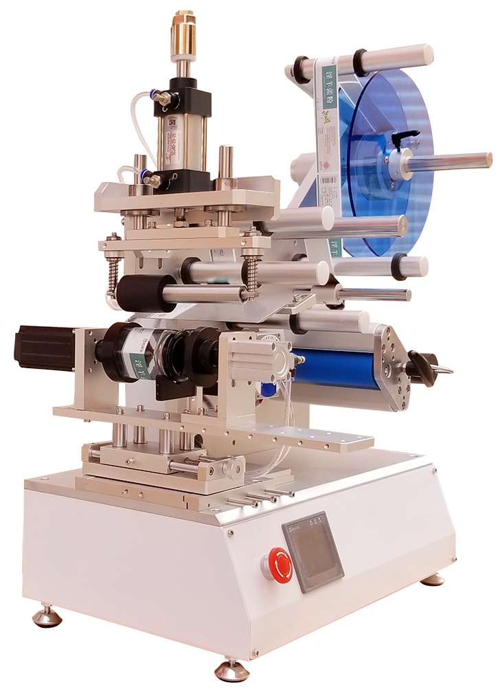 Factory price table top manual labeling machine for square bottle