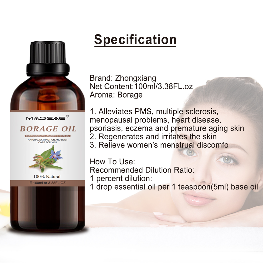 wholesale bulk top best Cosmetic Grade pure Borage Seed Oil