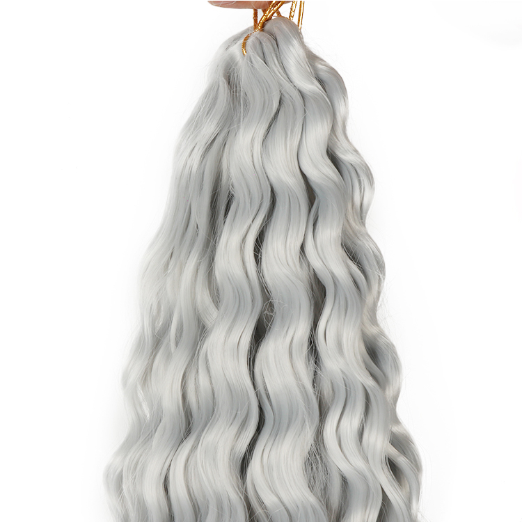 Crochet Hair Customs Size Synthetic Long Curly Braiding Hair Water Wave Crochet Wavy Braiding Hair For RU