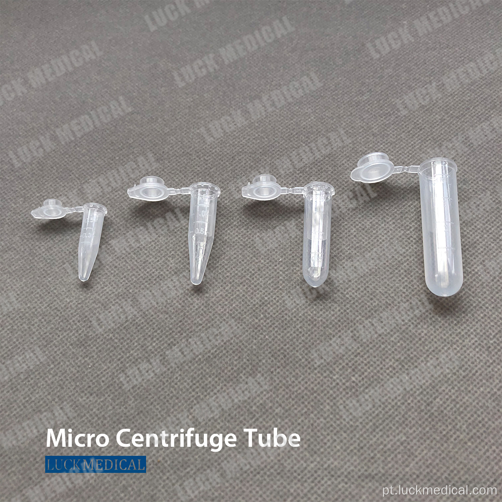Tubos de micro centrífuga 0,5ml/1,5 ml/2ml/5ml