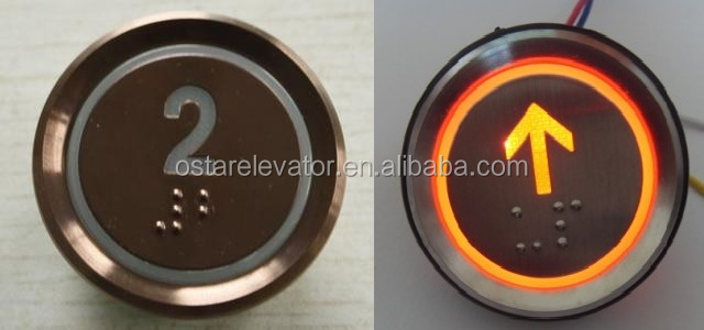 Stainless Steel Durable Elevator Push Button Anti-violence Button