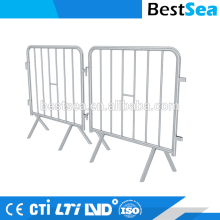 Crowd barrier with heavy duty, steel police barriers