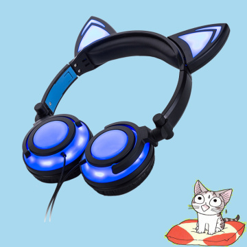 Charging cat ear lighting headphone