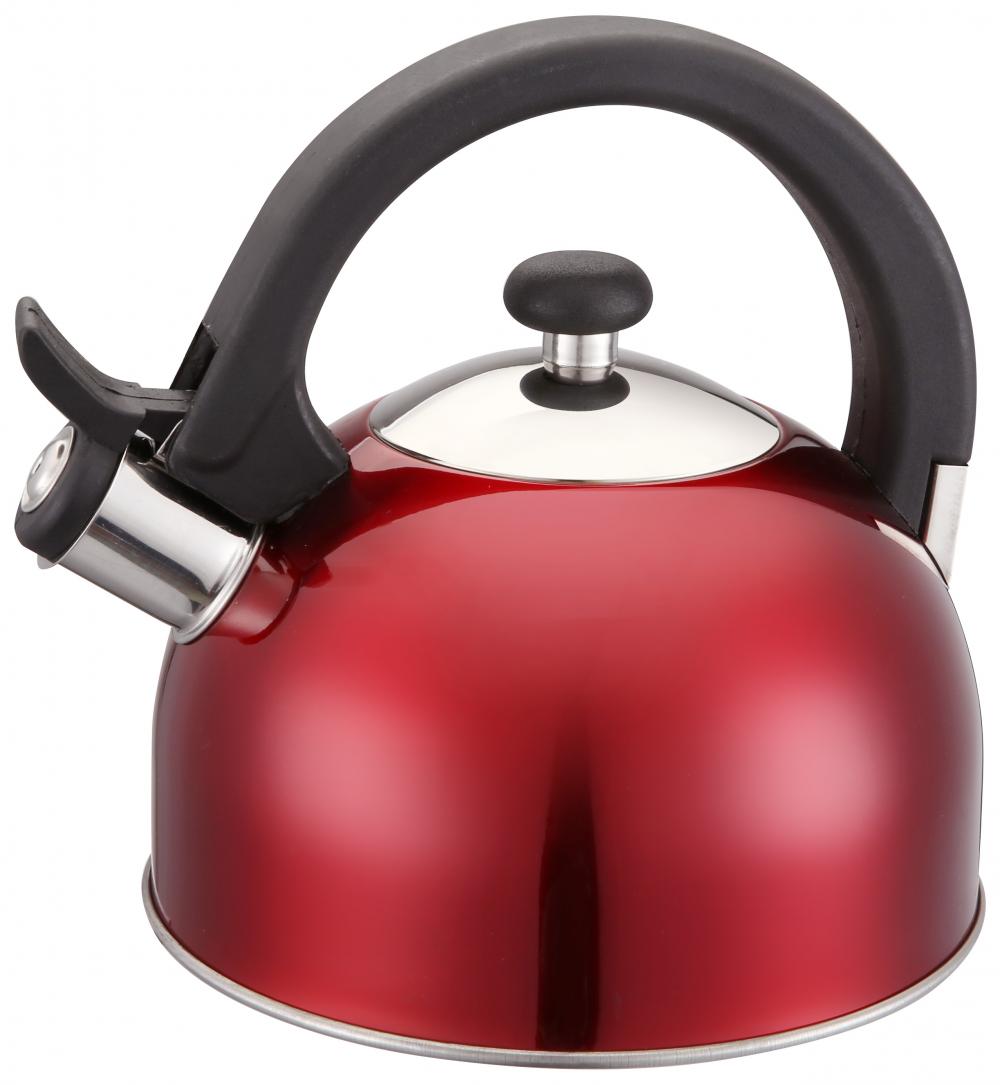 Plastic Handle Red Whistling Kettle