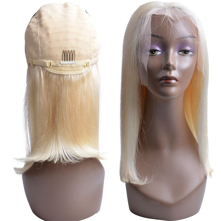Factory Price 613 Virgin Hair Wig Raw Indian Hair Bob Wig 613 Blonde Lace Front Human Hair Wigs