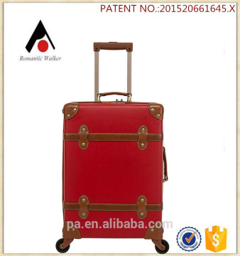 classical PP Vintage Trolley luggage suitcase with 4 wheels luggage set/madeup box/cosmetic bag
