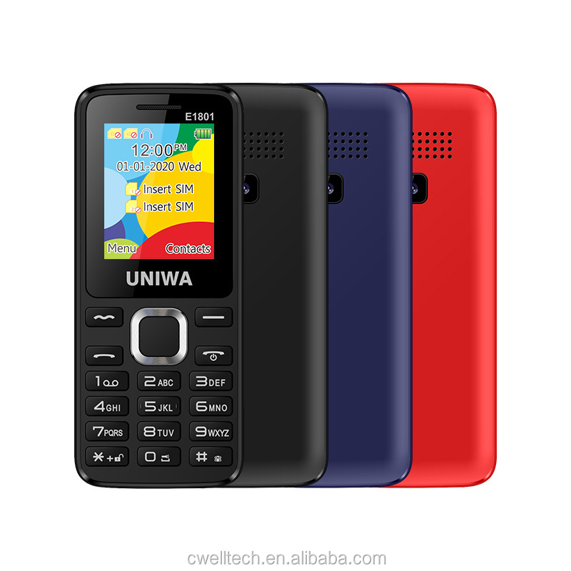 Stock Dual SIM card Brand Quality UNIWA E1801 Feature Mobile Phone