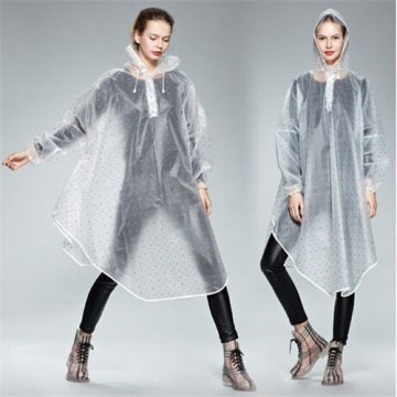 Embossed adult EVA raincape