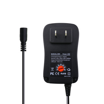 US Plug 30W Laptop Adapter with 8 connectors