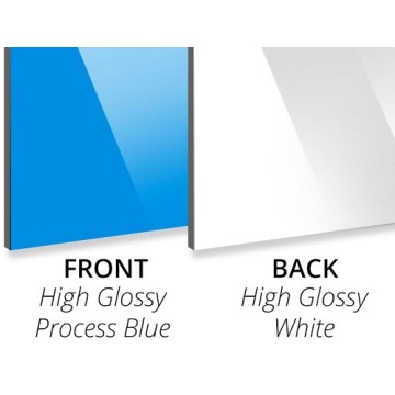 3MM Gloss Process Blue / Gloss White Aluminium-Verbundplatte