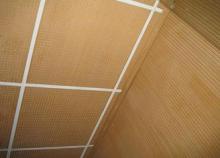 Office Perforated Acoustical Wood Ceiling Panels , Melamine