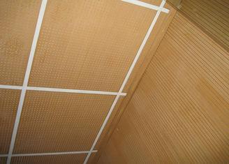 Office Perforated Acoustical Wood Ceiling Panels , Melamine